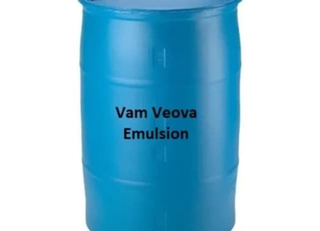 Vam Veova Emulsion in a blue drum