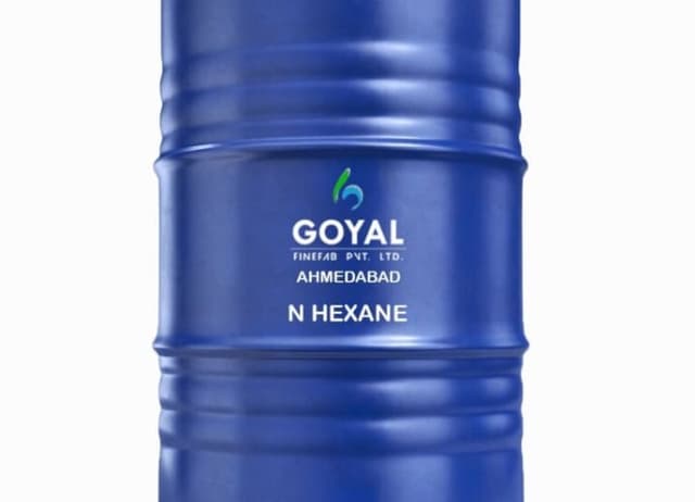 Blue drum of N Hexane chemical