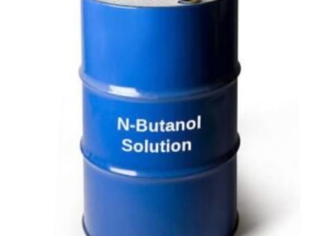 N-Butanol solution in blue drum