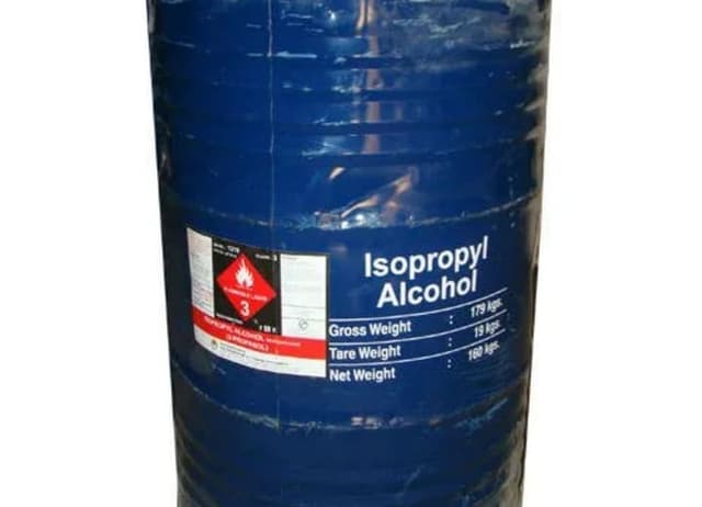 Isopropyl Alcohol in a blue 180 kg drum