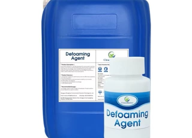 Defoaming Agent in blue packaging and bottle