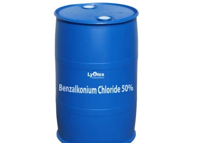 Blue drum of Benzalkonium Chloride 50%