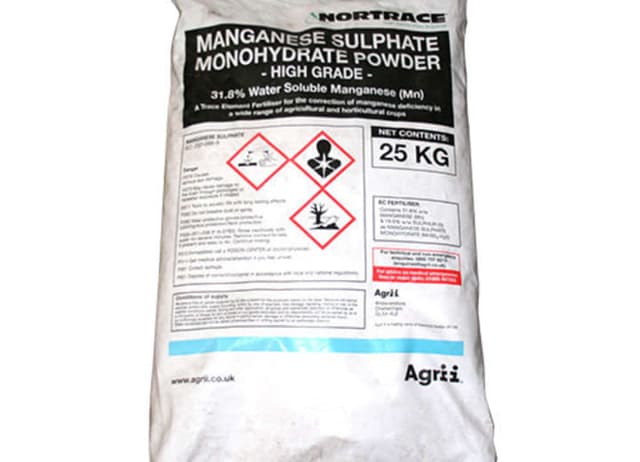 Manganese Sulphate Monohydrate Powder in a 25 kg bag