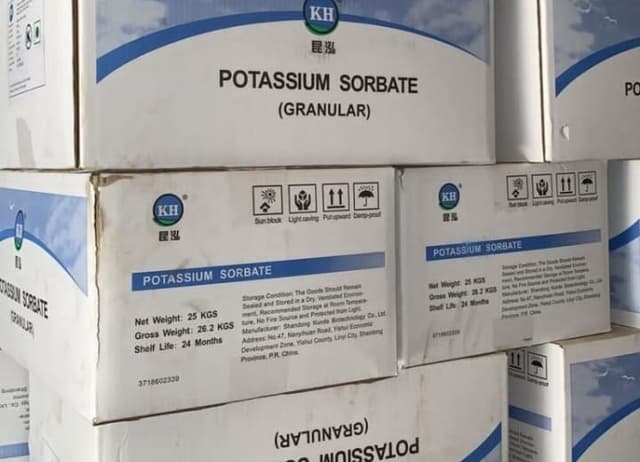 Potassium Sorbate granular in 25 kg boxes