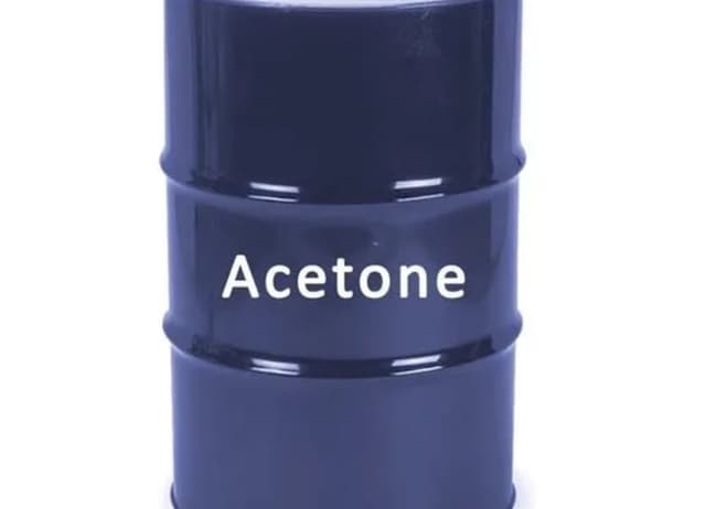 Drum of acetone solvent