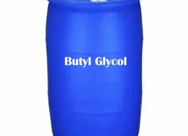 Blue drum of Butyl Glycol