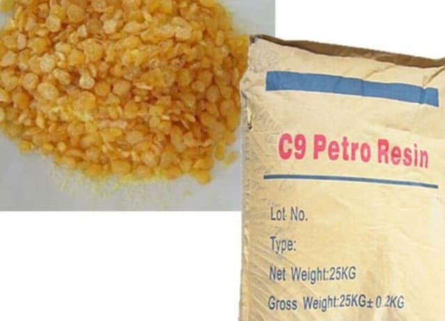 C9 Petro Resin in 25 kg bag and yellow crystalline granules