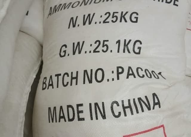 25 kg bag of Ammonium Chloride