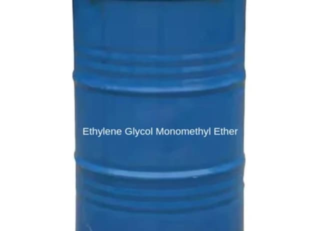Blue drum of Ethylene Glycol Monomethyl Ether