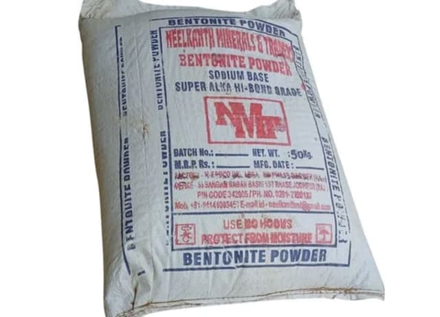 50 kg bag of bentonite powder for industrial use