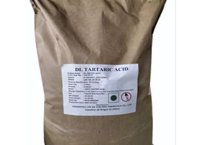 25 kg bag of DL Tartaric Acid