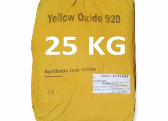 25 kg bag of Yellow Oxide pigment