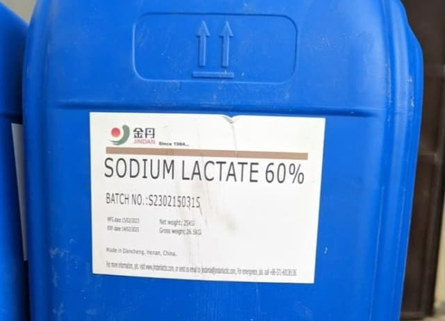 25 kg jerrycan of Sodium Lactate 60%