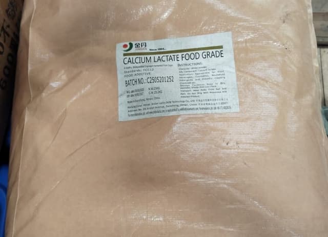25 kg bag of Calcium Lactate Food Grade