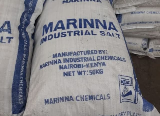50 kg bags of industrial salt from Marinna Chemicals