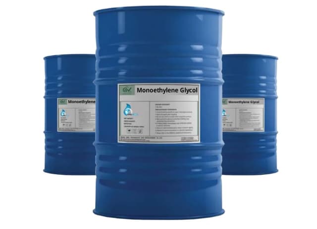 Drums of Monoethylene Glycol for industrial use