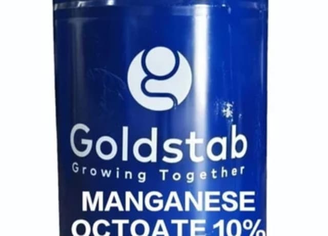 Manganese Octoate 10% in a blue container